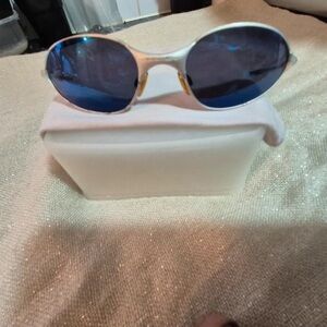 Oakley White and Blue Sunglasses